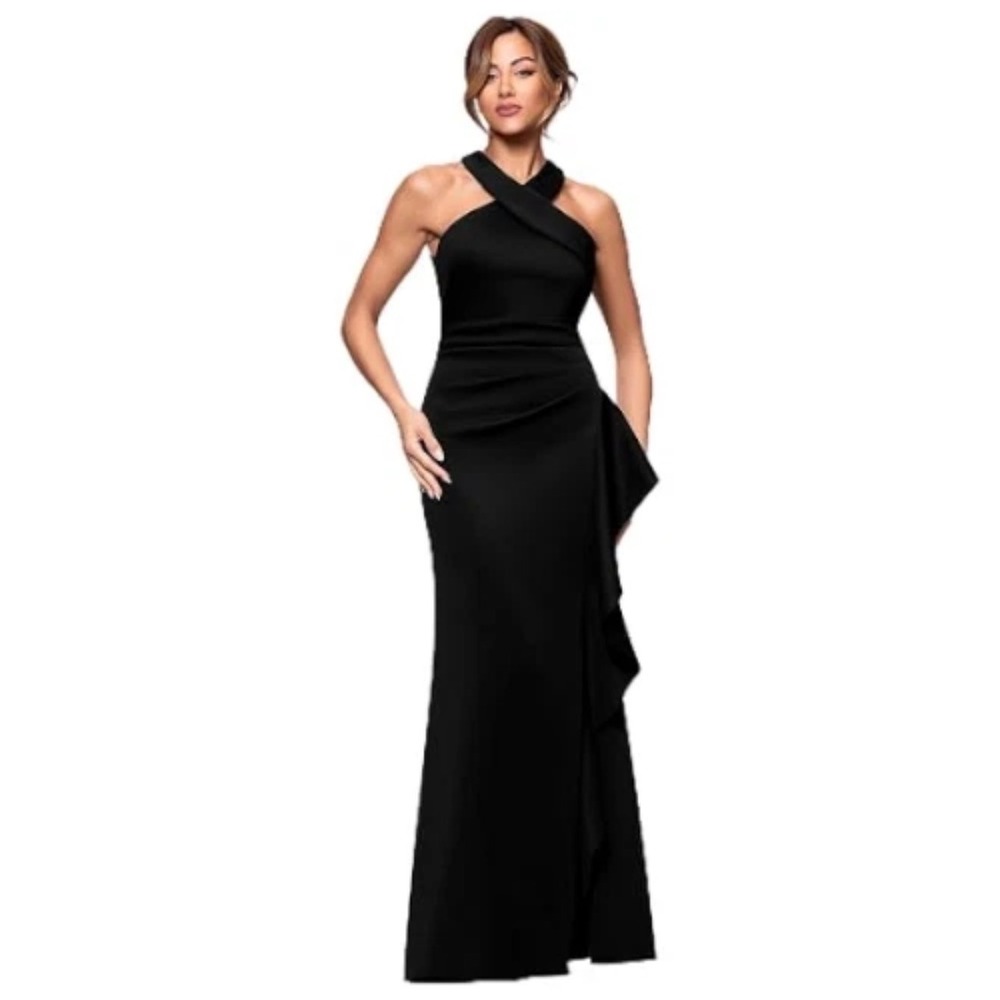 Xscape Women's Evening Bodycon Dress Black 14 Petite